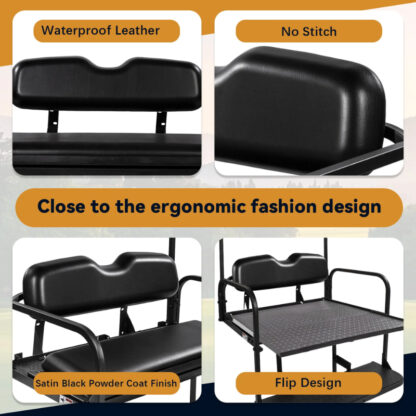 SCRSKB2000-EZGO-TXT-BLACK-REAR-SEAT-KIT-RIDEALONG-PETES-GOLF-CARTS