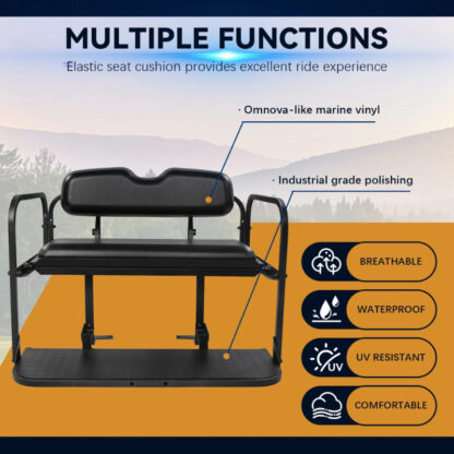 SCRSKB3003-YAMAHA-DRIVE2-BLACK-REAR-SEAT-KIT-RIDEALONG-PETES-GOLF-CARTS