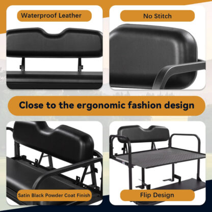 SCRSKB3003-YAMAHA-DRIVE2-BLACK-REAR-SEAT-KIT-RIDEALONG-PETES-GOLF-CARTS