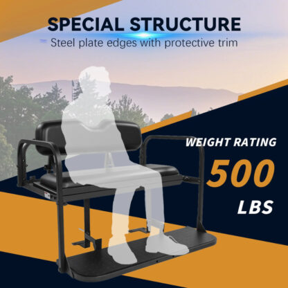 SCRSKB3003-YAMAHA-DRIVE2-BLACK-REAR-SEAT-KIT-RIDEALONG-PETES-GOLF-CARTS