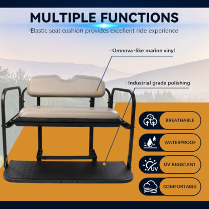 SCRSKS2001-EZGO-RXV-STONE-REAR-SEAT-KIT-RIDEALONG-PETES-GOLF-CARTS