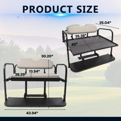 SCRSKS3000-YAMAHA-G29-DRIVE-STONE-REAR-SEAT-KIT-RIDEALONG-PETES-GOLF-CARTS