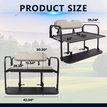 SCRSKS3003-YAMAHA-DRIVE2-STONE-REAR-SEAT-KIT-RIDEALONG-PETES-GOLF-CARTS