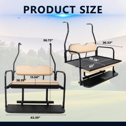 SCRSKU1001-CLUB-CAR-DS-NEW-BUFF-REAR-SEAT-KIT-RIDEALONG-PETES-GOLF-CARTS