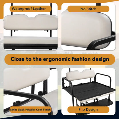 SCRSKW1000-CLUB-CAR-PRECEDENT-TEMPO-ONWARD-WHITE-REAR-SEAT-KIT-RIDEALONG-PETES-GOLF-CARTS