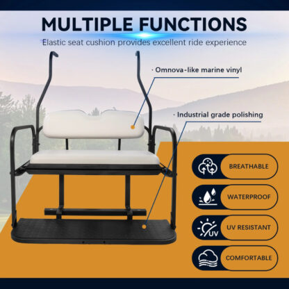 SCRSKW1001-CLUB-CAR-DS-NEW-WHITE-REAR-SEAT-KIT-RIDEALONG-PETES-GOLF-CARTS