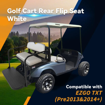 SCRSKW2000-EZGO-TXT-WHITE-REAR-SEAT-KIT-RIDEALONG-PETES-GOLF-CARTS