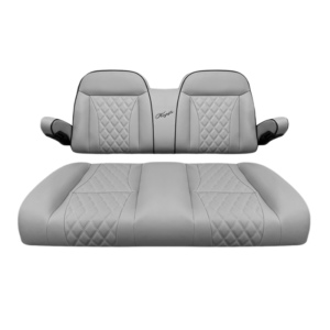 Kozip Aeris Golf Cart Front Seat Cushion Assembly – Gray w/ Black Piping – EZGO RXV & TXT