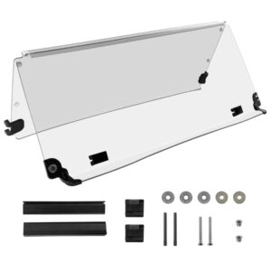 Club Car Precedent / Onward / Tempo CLEAR Golf Cart Windshield 2-Piece Foldable (2004 & newer)