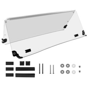 EZGO TXT 2014+ Freedom CLEAR Golf Cart Windshield | Folding 2-Piece