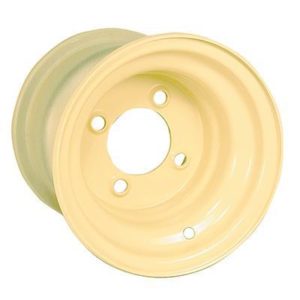 Beige Steel 8X7 Offset Golf Cart Wheel