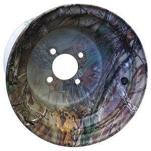 Steel, Realtree XTRA, 10x7, 3:4 Offset Golf Cart Wheel
