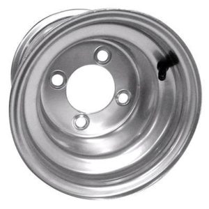 Steel, Silver, 8x7 w/ Offset Golf Cart Wheel