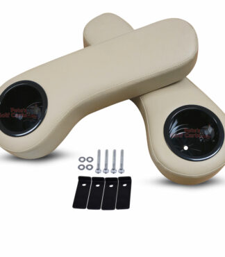 Stone-Golf-Cart-cup-holders-arm-rest-cushions-AR0007-with-hardware-and-support-brackets-OEM-EZGO-RXV-Stone