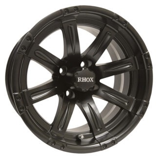 14" Tempest or Casino matte black golf cart wheel with -25 offset by RHOX, Item # RX222.