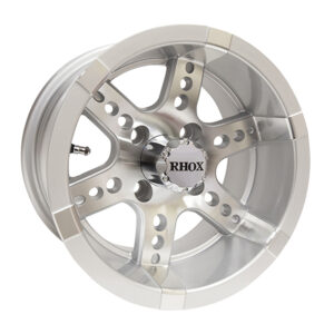 12" RX251 Silver / Machined Golf Cart Wheel - RHOX®