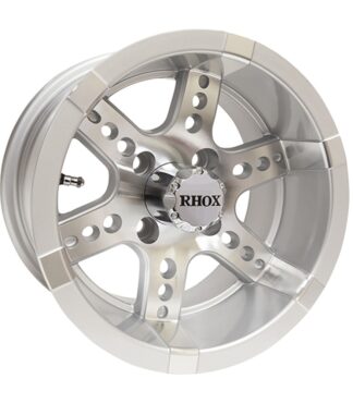 Machined aluminum 12x7 RHOX golf cart wheel, Item # TIR-RX251.