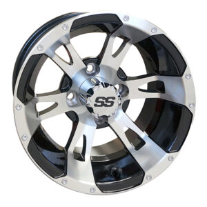 12" RX320 Black / Machined Golf Cart Wheel - RHOX®