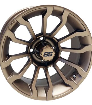 14" Matte Bronze Halcyon golf cart wheel design by RHOX, Item # TIR-RX402-H.