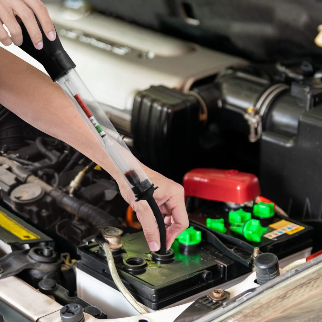 Testing Golf Cart Battery with Hydrometer Petes Golf Carts Lead Acid Battery Maintenance