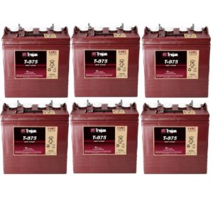 Trojan T-875 8 Volt Golf Cart Battery | 6 Pack | 48V Systems ClubCar E-Z-GO Yamaha