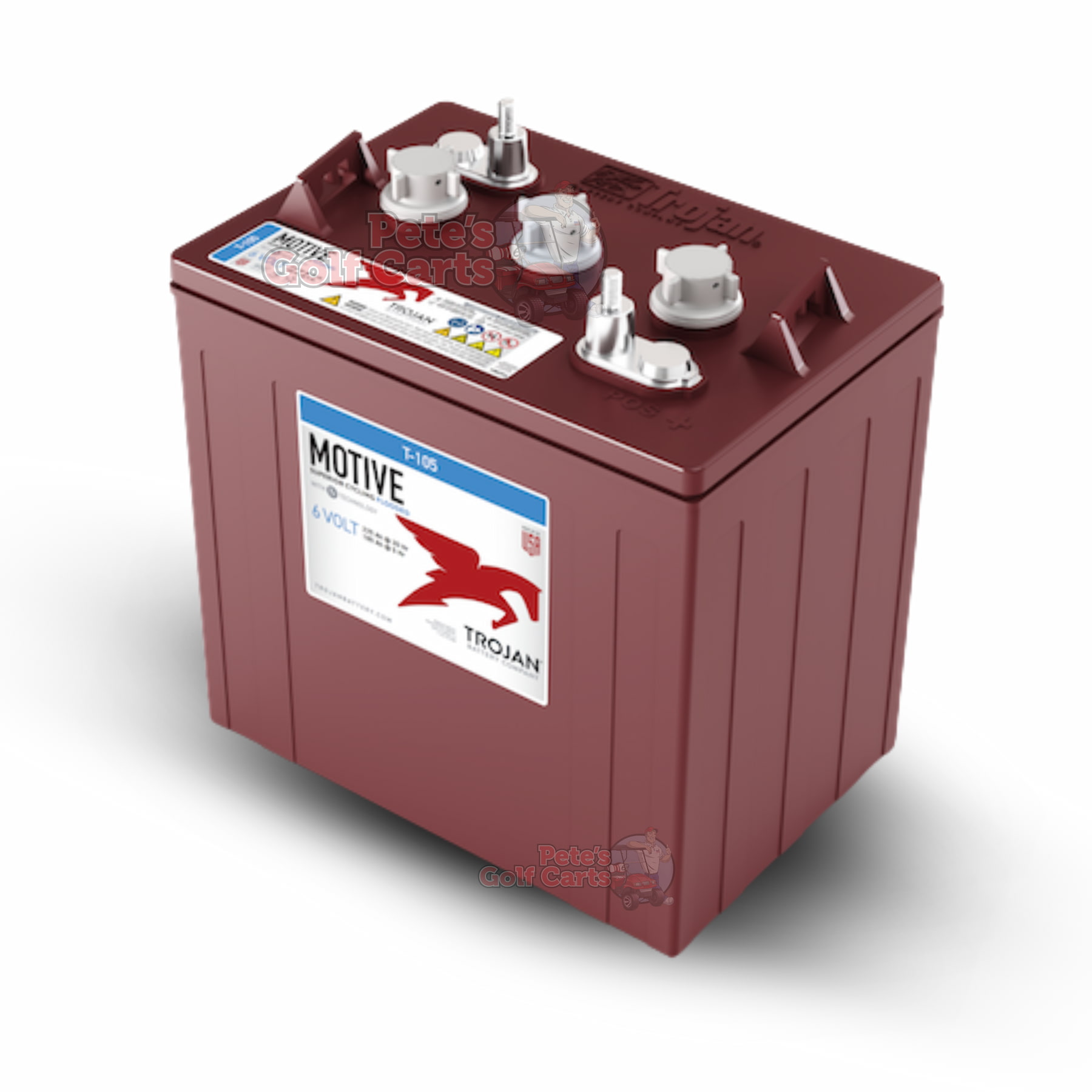 Trojan-T105-6v-lead-acid-golf-cart-batteries-Single-petesgolfcarts