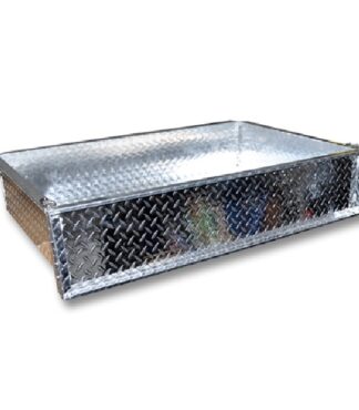 Universal Golf Cart Truck Bed Aluminum Diamond Plate Box Only