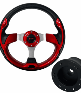 WA0004 Club Car DS Red Golf Cart Steering Wheel