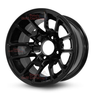 12" Lizard Gloss Black Golf Cart Wheels - 12x7 ET-20