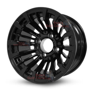 12" Matador Gloss Black Golf Cart Wheels - 12x7 ET-25