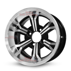 12" Transformer Black/Machined Golf Cart Wheels - 12x7 ET-20
