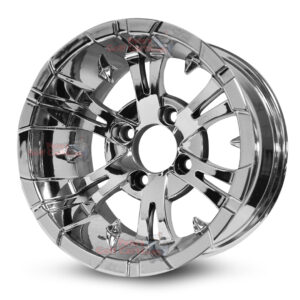 12" Vampire Chrome Golf Cart Wheels - 12x7 ET-20