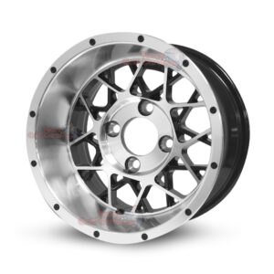 12" Matrix Black/Machined Golf Cart Wheels - 12x7 ET-15