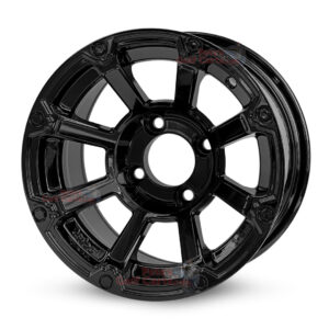 12" Cyclops Gloss Black Golf Cart Wheels - 12x7 ET-20