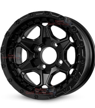 12" Grizzly Matte Black Golf Cart Wheels - 12x7 ET-20