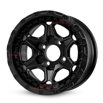 12" Grizzly Matte Black Golf Cart Wheels - 12x7 ET-20