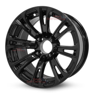 14″ Voodoo Gloss Black Golf Cart Wheels Set of 4 | ET -20mm 14″x7″