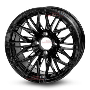 14″ Hornet Gloss Black Golf Cart Wheels Set of 4 | ET -20mm 14″x7″