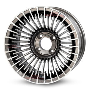 14″ Piranha Gunmetal Golf Cart Wheels Set of 4 | ET -20mm 14″x7″