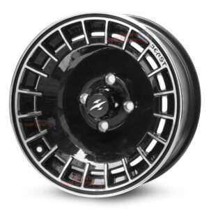 14″ Cheetah Black/Machined Golf Cart Wheels Set of 4 | ET -20mm 14″x7″