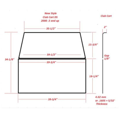 WSDS10 - Club Car DS Vented Tinted Windshield SGC Petes Golf Carts