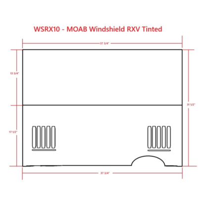 WSRX01 - EZGO RXV Tinted Folding Windshield SGC Petes Golf Carts