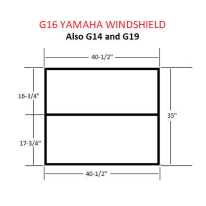 Yamaha G16 DOT-Approved Clear Windshield | SGC MOAB - Image 3