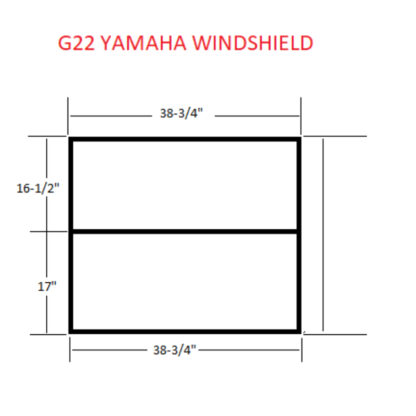 WSYM12 - Yamaha G22 Clear DOT Approved Windshield SGC MOAB Petes Golf Carts