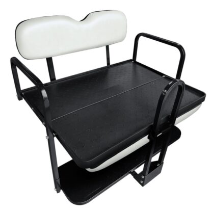 Yamaha-G29-Drive-rear-seat-kit-SGC-nomad-pure-white-cushions-flip-seat-with-grab-bar-open