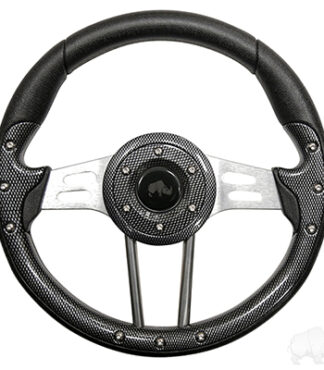 Golf Cart Steering Wheel 13 Inch Carbon Fiber Rim Aluminum Spokes