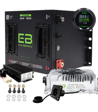 Complete lithium battery bundle kit for converting EZGO TXT 36 volt golf cart, Item# B-3240.