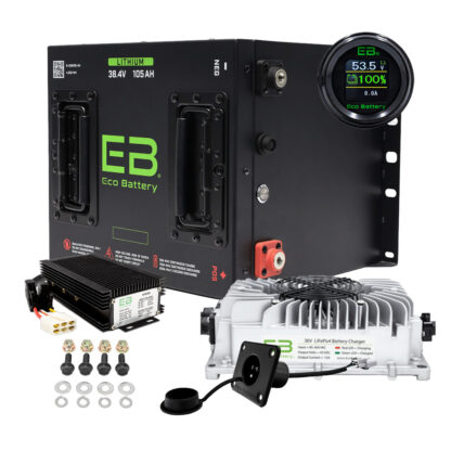 Complete lithium battery bundle kit for converting EZGO TXT 36 volt golf cart, Item# B-3240.