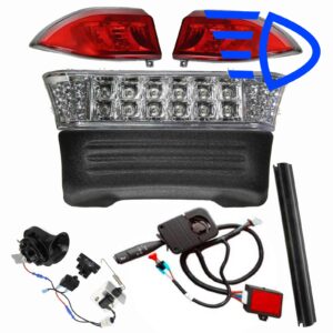 Club Car Precedent Street Legal High-Low Beam LED Golf Cart Light Kit | 2008+ Gas & Electric Carts 12-48V