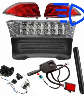 club-car-precedent-golf-cart-light-kit-street-legal-2008-up-turn-signals-horn-high-low-beam-adjustable main